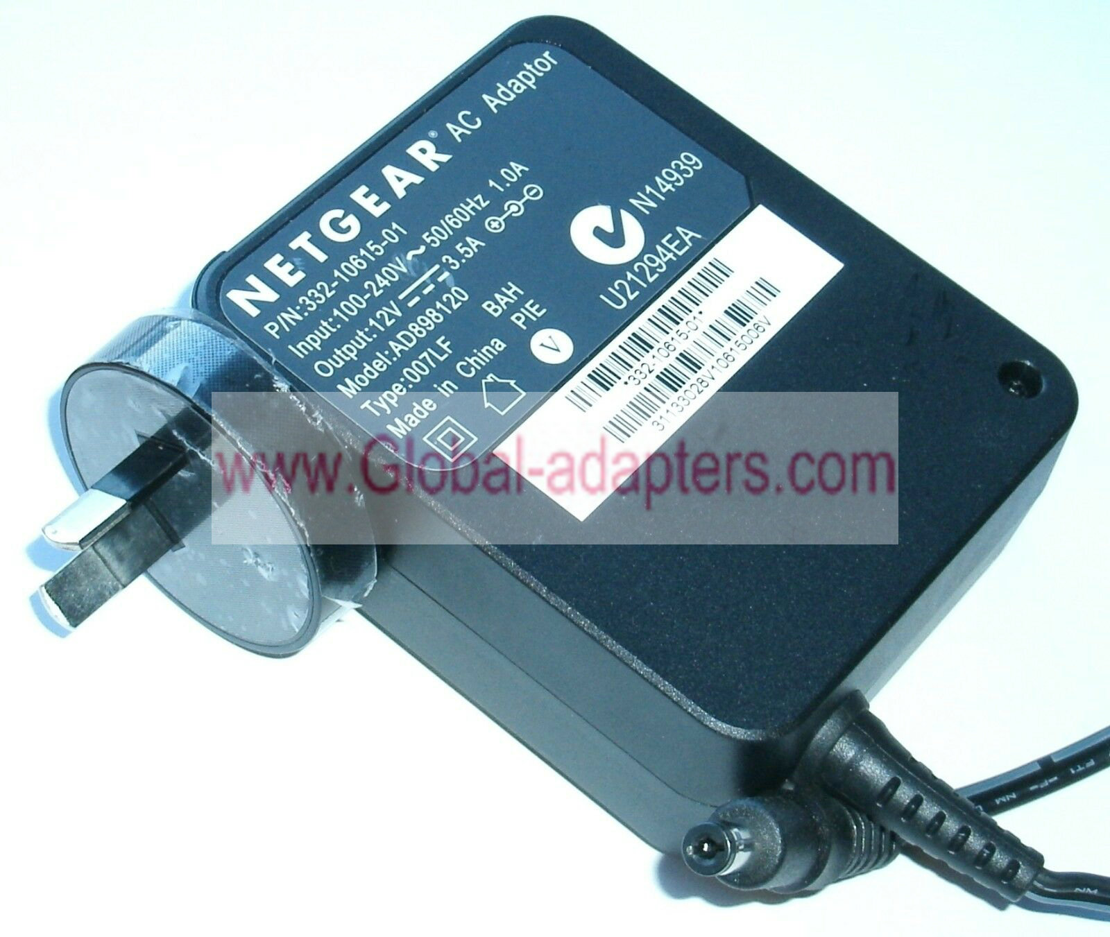 New NETGEAR AD898120 007LF 332-10615-01 12V 3.5A AC ADAPTOR power suply AU PLUG 5.5*2.1mm - Click Image to Close